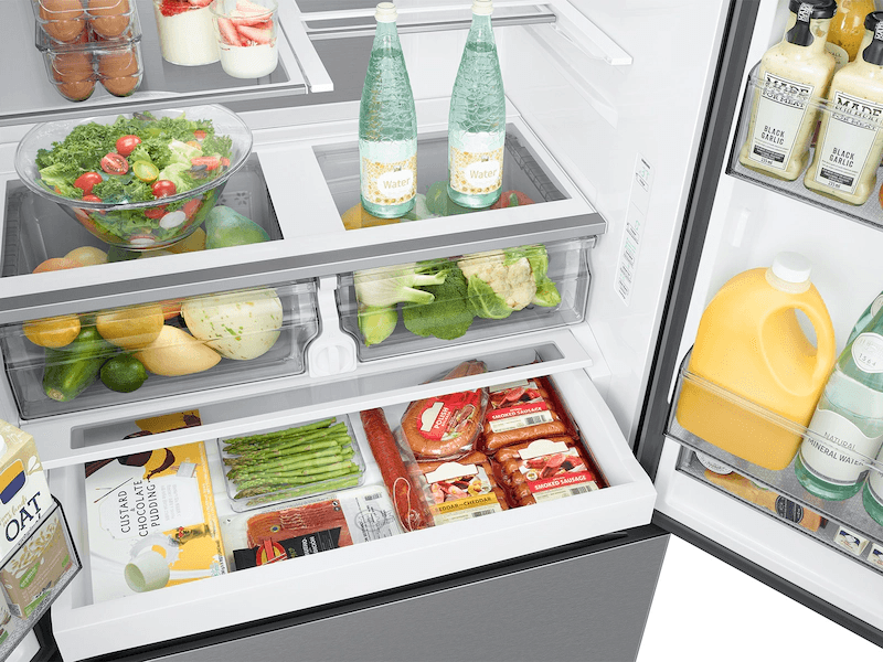 27 cu. ft. Extra Large Counter Depth 3-Door French Door Refrigerator with External Water & Ice Dispenser - Stainless – Stainless Steel view 6