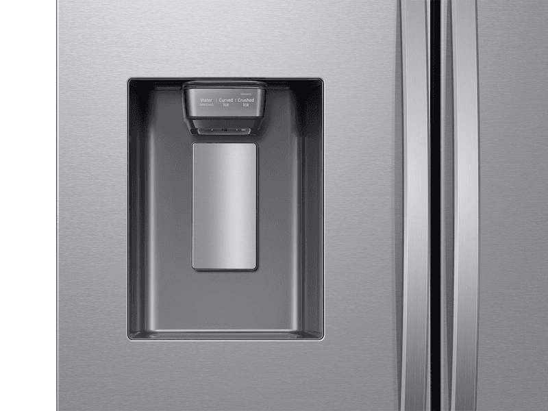 27 cu. ft. Extra Large Capacity Counter Depth 3-Door French Door Refrigerator with Family Hub™ and External Water & Ice Dispenser - Stainless – Stainless Steel view 3