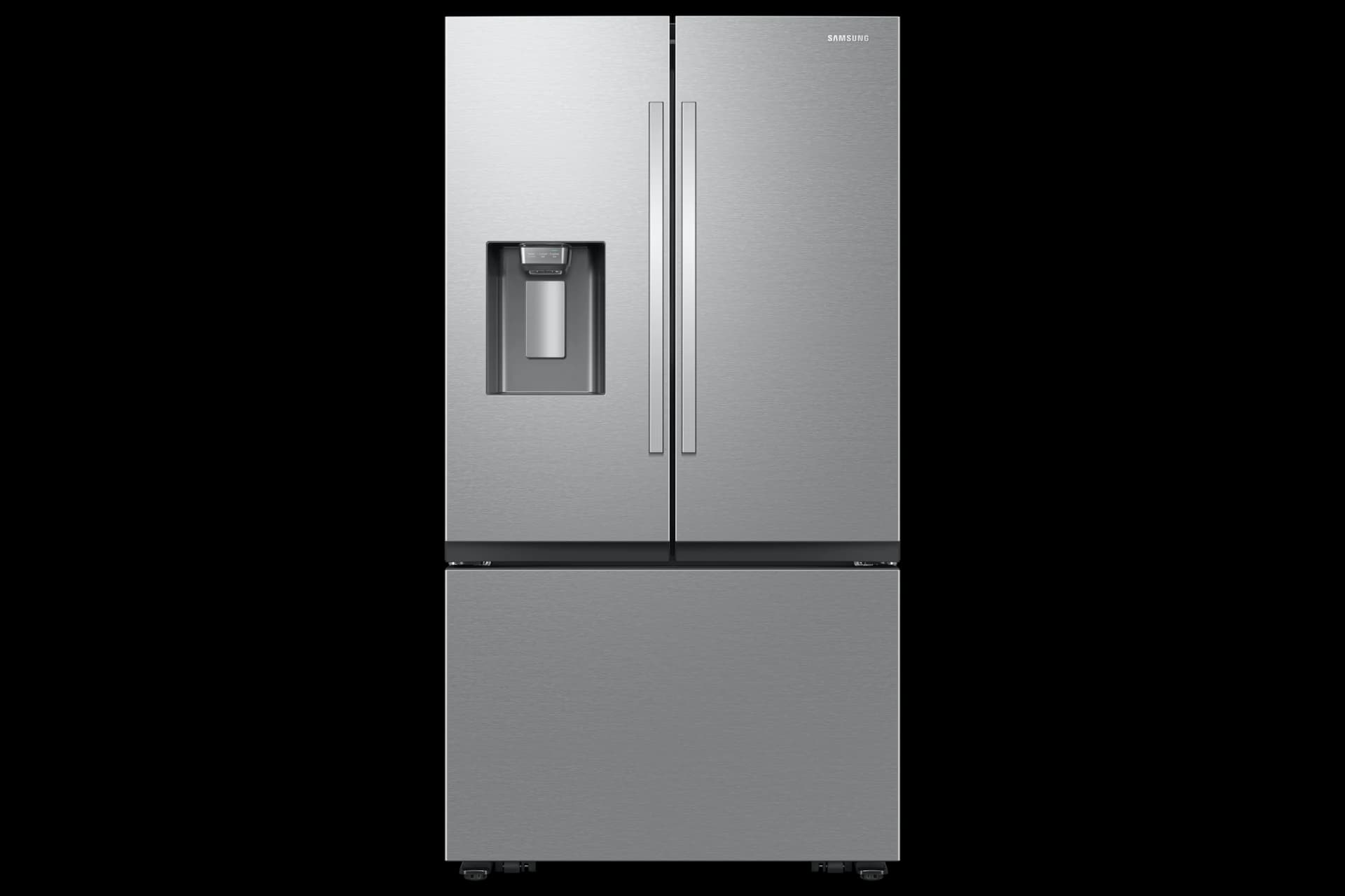 Bespoke AI 3-Door French Door Mega Capacity | External Water & Ice Dispenser | 26 cu. ft. – Stainless