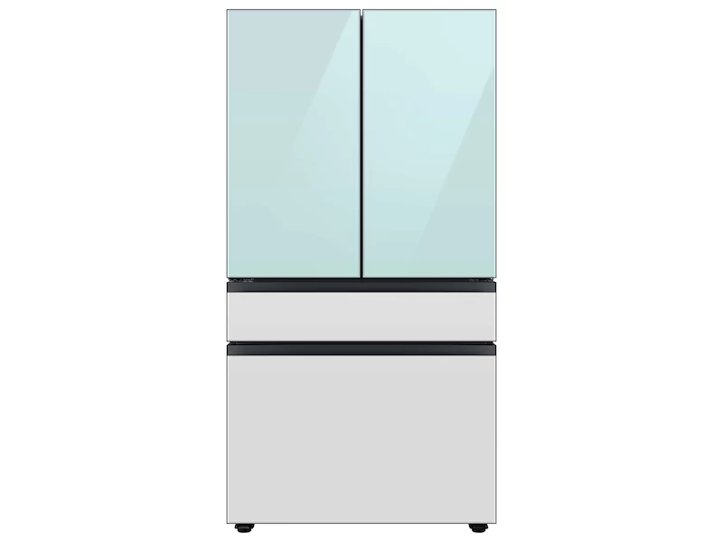 Bespoke 4-Door French Door – Morning Blue Glass, White Glass