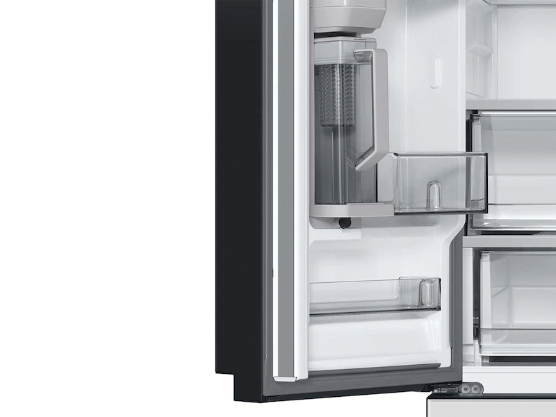 30 cu. ft. Smart BESPOKE 3-Door French-Door Refrigerator with Customizable Panel Colors and AutoFill Water Pitcher in White Glass view 2