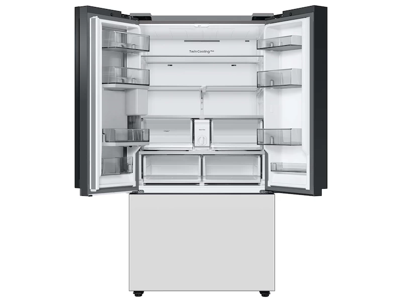 Bespoke AI 3-Door French Door – White Glass view 3