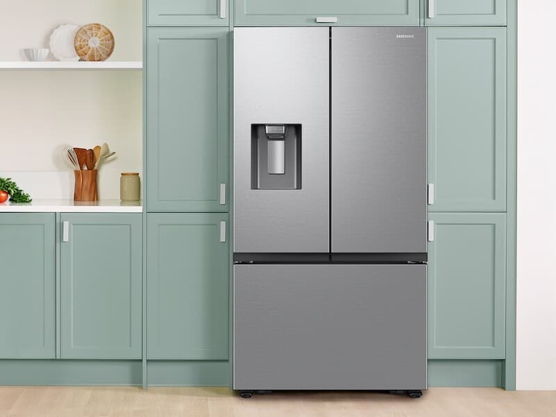 3-Door French Door (31 cu. ft.) with External water & ice dispenser (no ice in freezer), recessed handles – Stainless Steel view 7