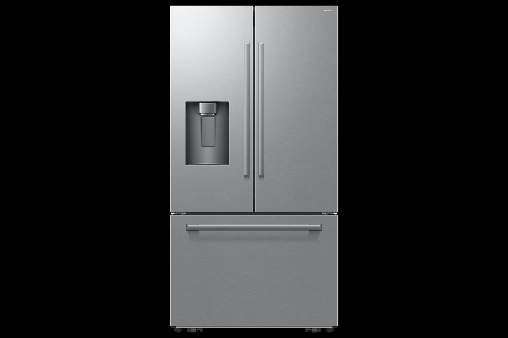 24 cf. Zero Clearance 3-Door French Door, Ext. Water/Ice, Counter Depth (Stainless Steel)