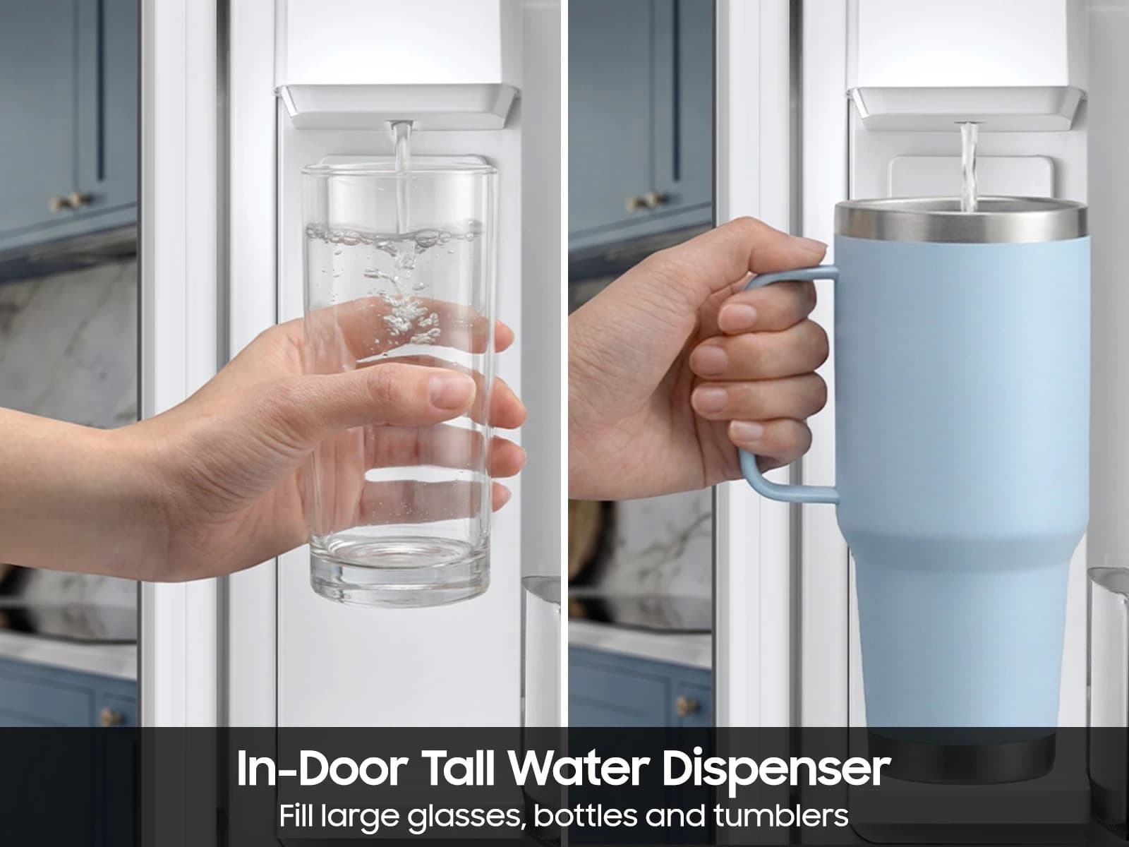 Bespoke AI 3-Door French Door Zero Clearance Fit | In-Door Tall Dispenser 30 cu.ft. – Stainless view 7