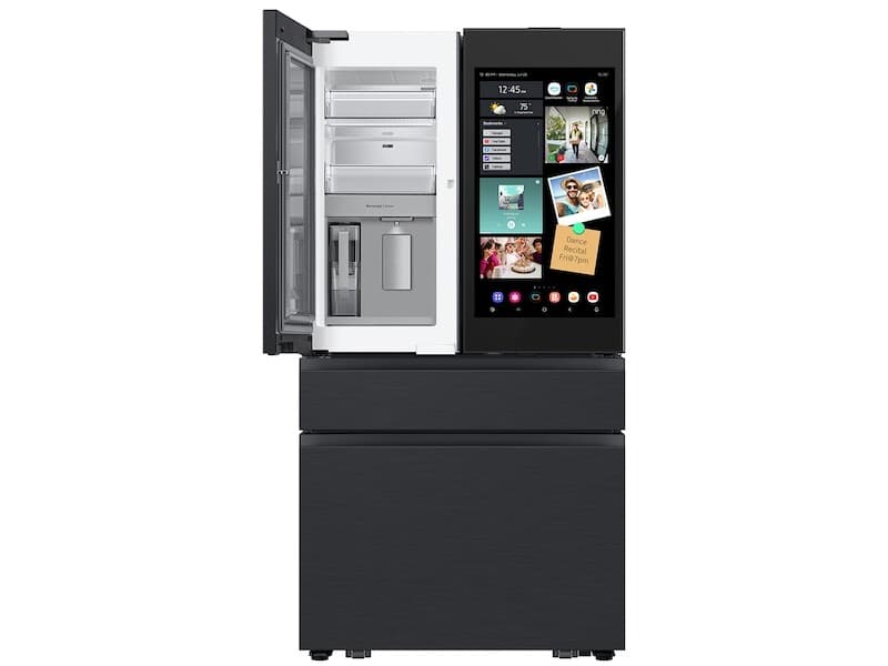 4DR Bespoke AI Family Hub™+ Counter Depth Charcoal Glass/Black – Charcoal/Black view 5