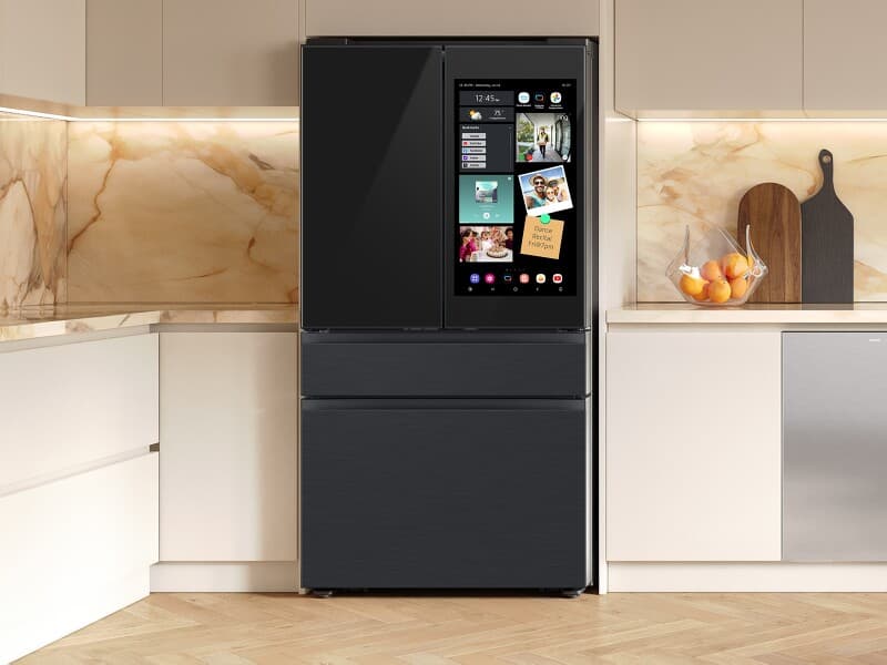 4DR Bespoke AI Family Hub™+ Full Depth Charcoal Glass/Black – Charcoal/Black view 10