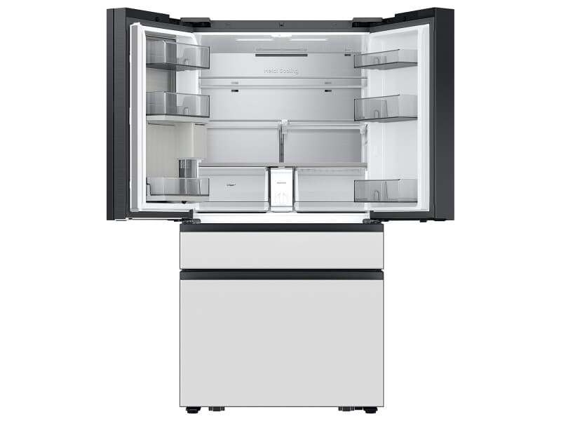 4DR Bespoke AI Family Hub™+ Full Depth White Glass view 4