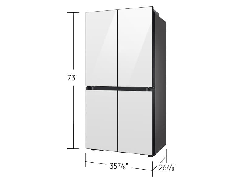 Bespoke AI 4-Door French Door – White glass view 2