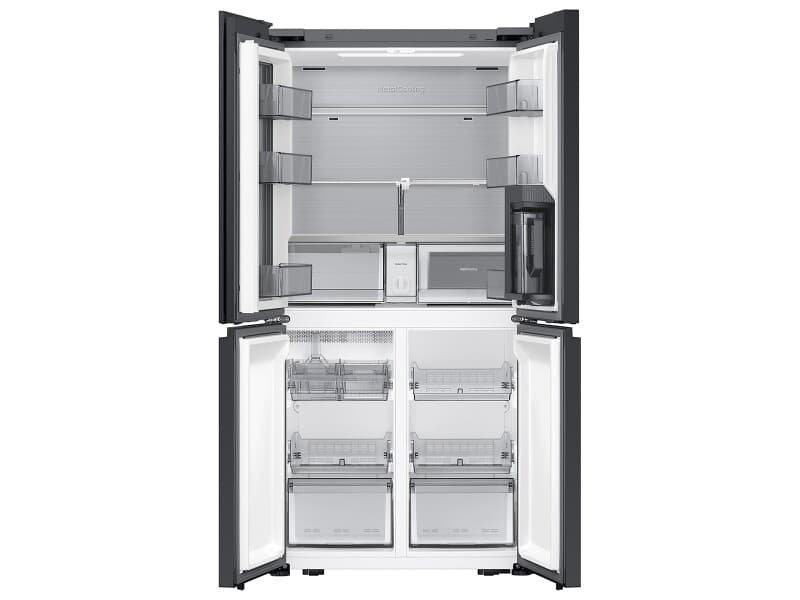 Bespoke AI 4-Door French Door – White glass view 3