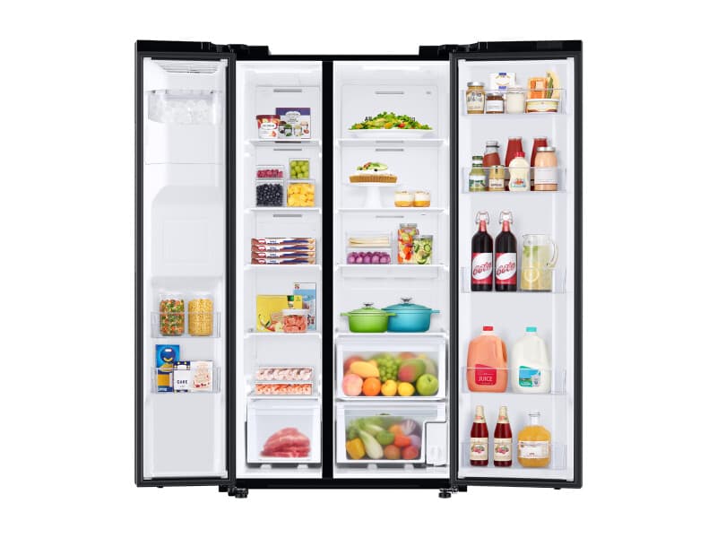27.4 cu. ft. Large Capacity Side-by-Side Refrigerator in Black Stainless Steel view 7