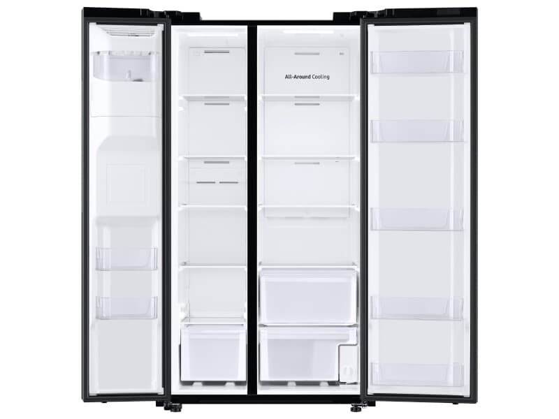 27.4 cu. ft. Large Capacity Side-by-Side Refrigerator in Black Stainless Steel view 9