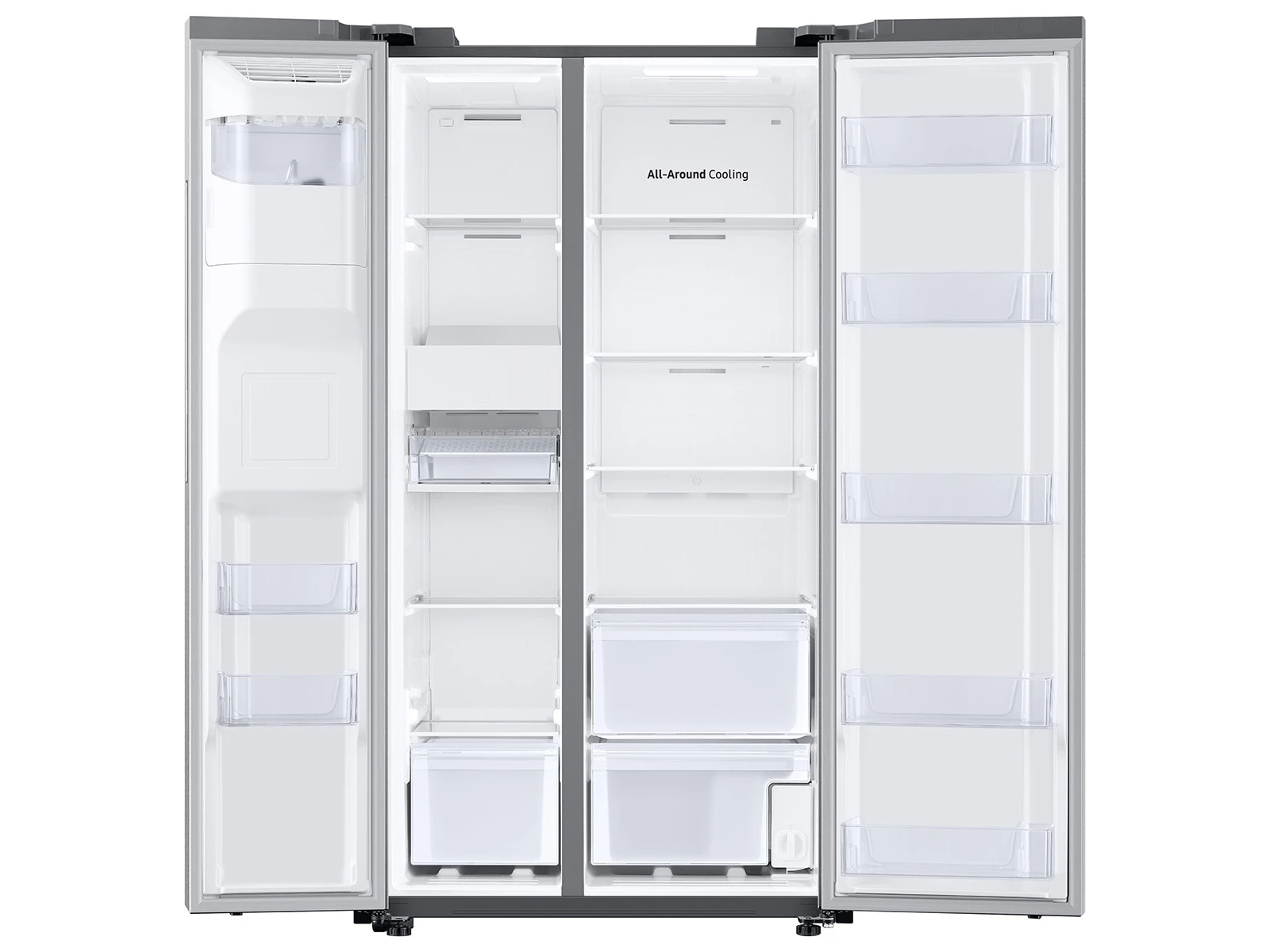 Bespoke AI Side-by-Side Sphere Ice™ | External Water & Ice Dispenser 27 cu.ft. – Stainless view 3
