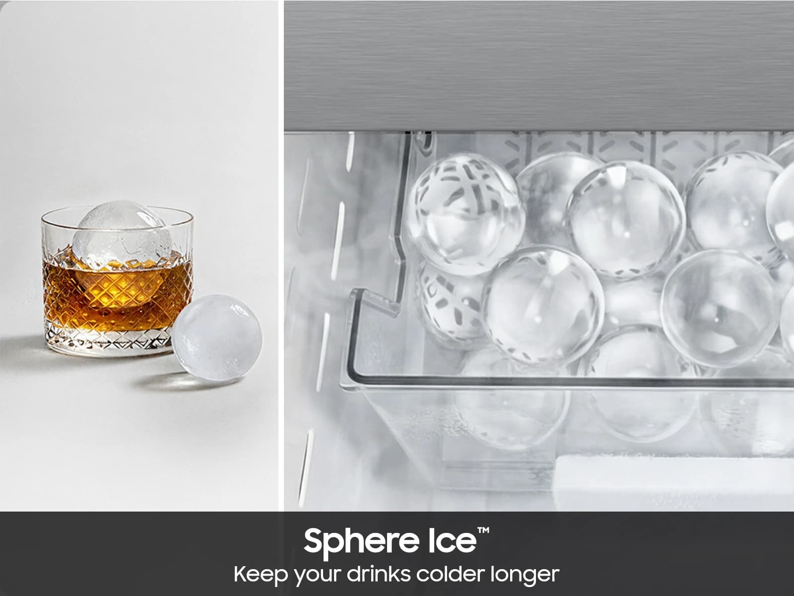 Bespoke AI Side-by-Side Sphere Ice™ | External Water & Ice Dispenser 27 cu.ft. – Stainless view 6