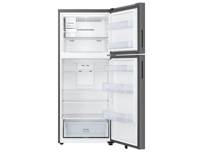 18 cu. ft. Top Freezer Refrigerator with Ice Maker in Stainless Steel view 2