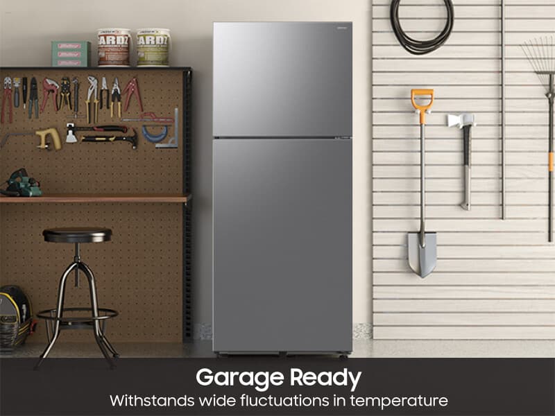 18 cu. ft. Top Freezer Refrigerator with Ice Maker in Stainless Steel view 5