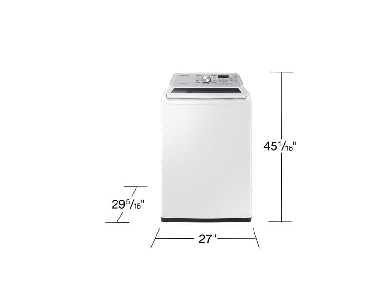 4.7 cu. ft. Large Capacity Top Load Washer with Active WaterJet – White view 2