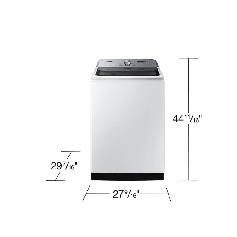 5.1 cu. ft. Large Capacity Smart Top Load Washer with ActiveWave™ Agitator and Super Speed Wash in White view 2