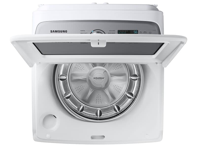 5.1 cu. ft. Large Capacity Smart Top Load Washer with ActiveWave™ Agitator and Super Speed Wash in White view 8