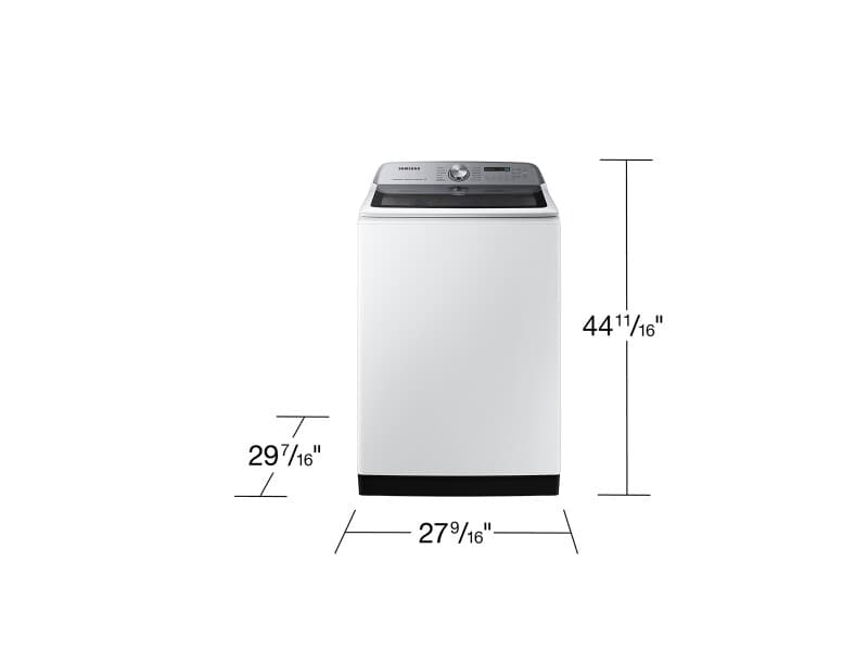 5.2 cu. ft. Large Capacity Smart Top Load Washer with Super Speed Wash – White view 2