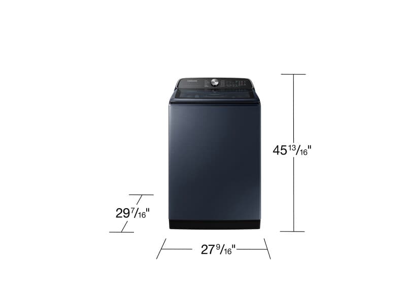 5.4 cu. ft. Smart Top Load Washer with Super Speed Wash and Pet Care Solution – Brushed Navy view 4