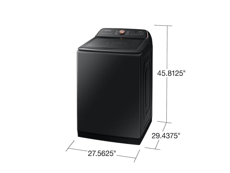 5.5 cu. ft. Extra-Large Capacity Smart Top Load Washer with Auto Dispense System in Brushed Black view 2