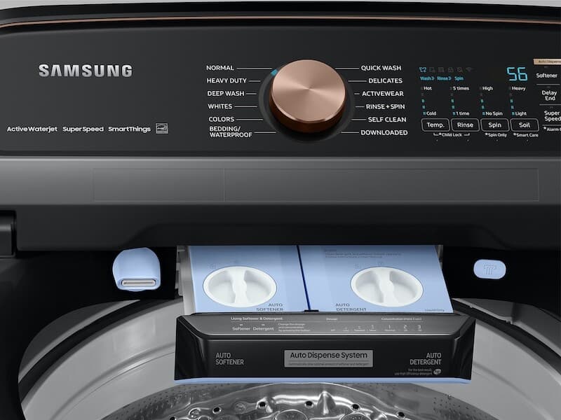 5.5 cu. ft. Extra-Large Capacity Smart Top Load Washer with Auto Dispense System in Brushed Black view 7