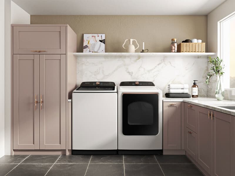 5.5 cu. ft. Extra-Large Capacity Smart Top Load Washer with Auto Dispense System – Ivory view 5