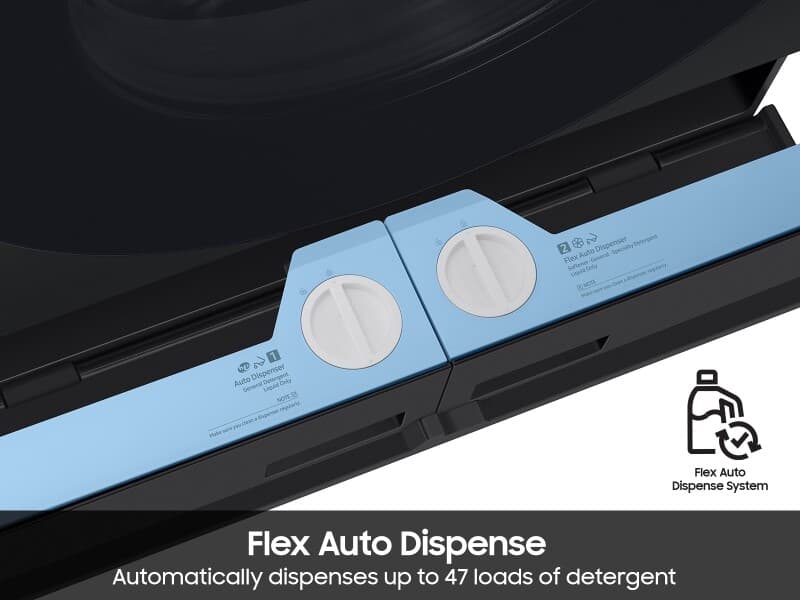 Bespoke AI All-in-One Ventless Combo AI Home 7" LCD Display AI OptiWash™ and Dry 5.3 cu.ft. – Brushed Black view 8