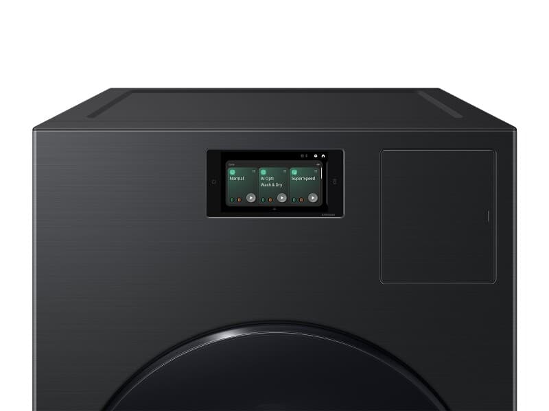 Bespoke AI All-in-One Ventless Combo AI Home 7" LCD Display AI OptiWash™ and Dry 5.3 cu.ft. – Brushed Black view 9