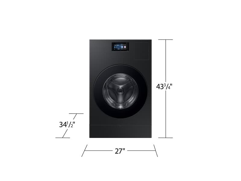 Bespoke AI Vented Laundry Combo™ All-in-One 5.3 cu. Ft. Ultra Capacity Washer with Super Speed and Vented Electric Dryer – Brushed Black view 4