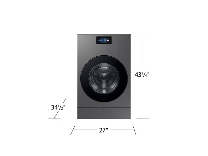 5.3 cu. ft. Bespoke AI Laundry Vented Combo™ All-in-One Ultra Capacity Washer and Electric Dryer with AI Home in Dark Steel view 4