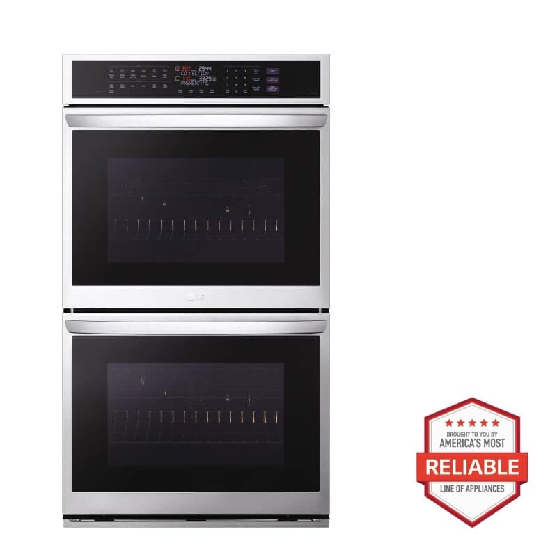 9.4 Cu. Ft. Smart Double Wall Oven With Instaview®, True Convection, Air Fry, And Steam Sous Vide