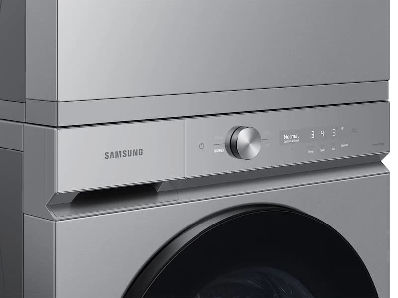 Bespoke 5.3 cu. ft. Ultra Capacity Front Load Washer with Super Speed Wash and AI Smart Dial in Silver Steel view 9