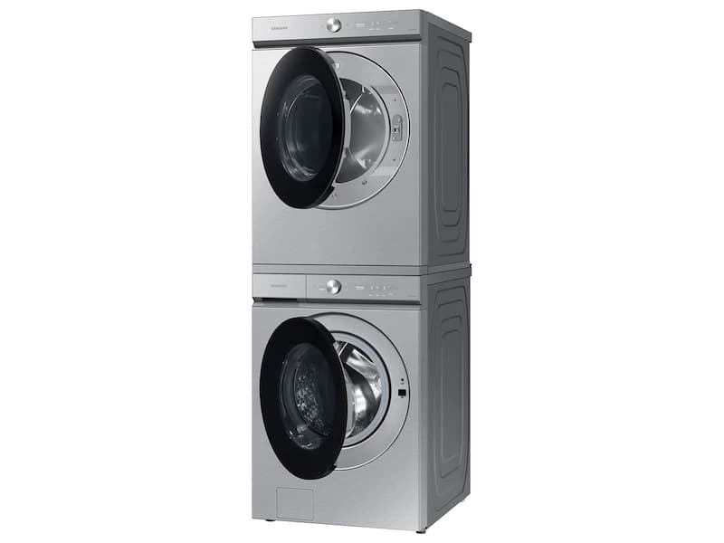 Bespoke 5.3 cu. ft. Ultra Capacity Front Load Washer with Super Speed Wash and AI Smart Dial in Silver Steel view 8