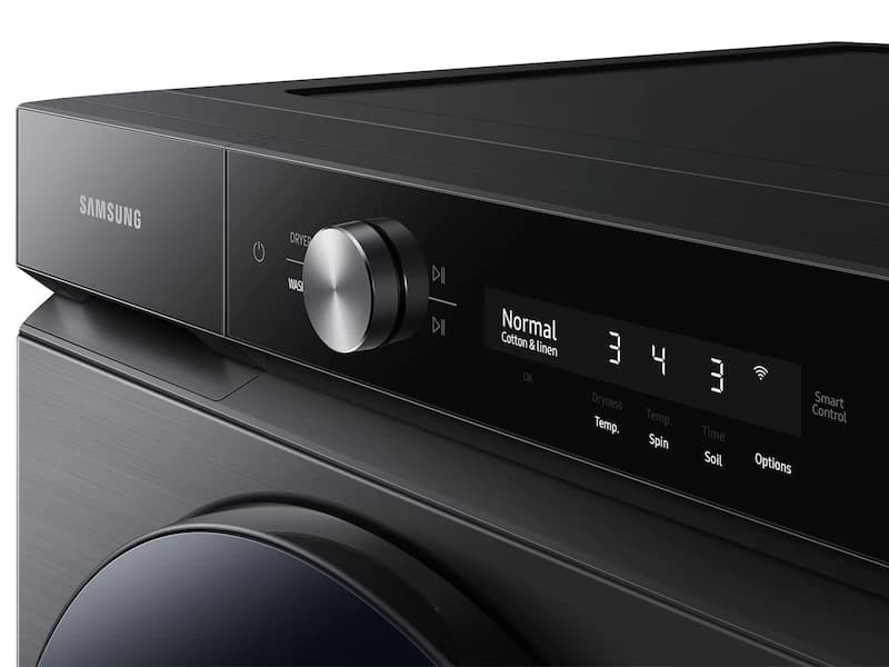 Bespoke 5.3 cu. ft. Ultra Capacity Front Load Washer with Super Speed Wash and AI Smart Dial in Brushed Black view 10