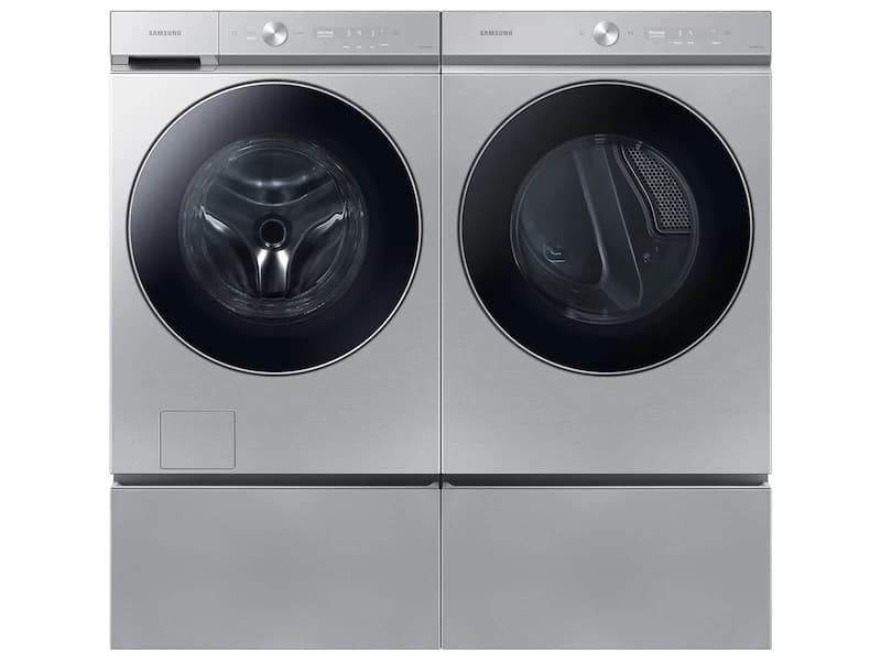 Bespoke 5.3 cu. ft. Ultra Capacity Front Load Washer with AI OptiWash™ and Auto Dispense in Silver Steel view 5