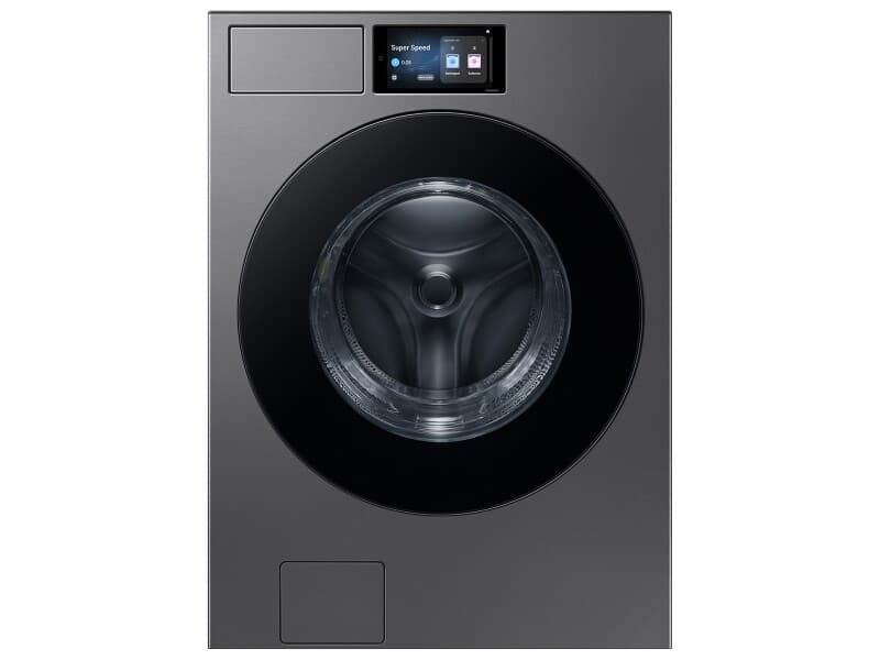 Bespoke AI Front Load Washer AI Home 7" LCD Display | AI OptiWash+™ 5.3 cu.ft. – Dark Steel