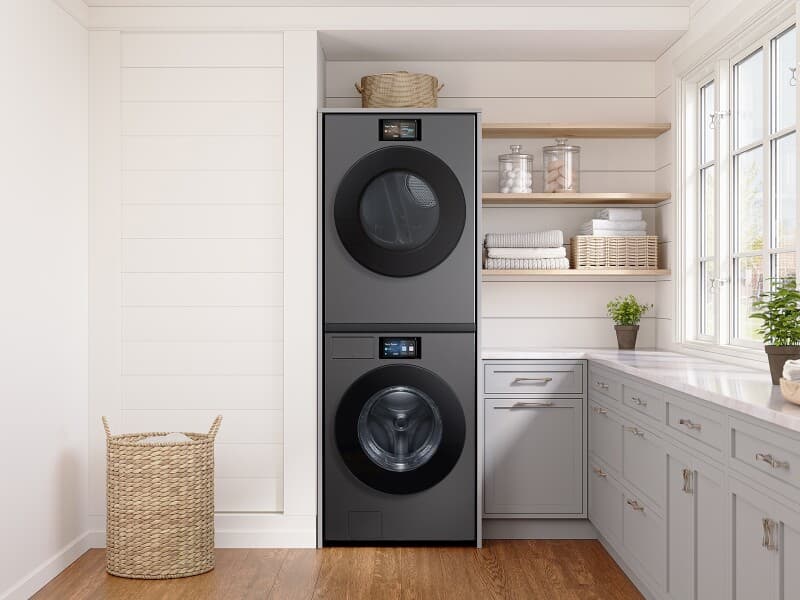 Bespoke AI Front Load Washer AI Home 7" LCD Display | AI OptiWash+™ 5.3 cu.ft. – Dark Steel view 8