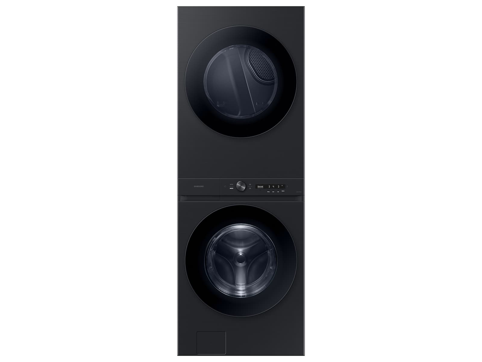 Bespoke AI Laundry Hub™ 4.6 cu. ft. Large Capacity Single Unit Washer with Flex Auto Dispense System and 7.6 cu. ft. Gas Dryer in Brushed Black