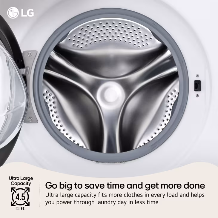 4.5 Cu. Ft. Ultra Large Capacity Smart Front Load Washer view 3