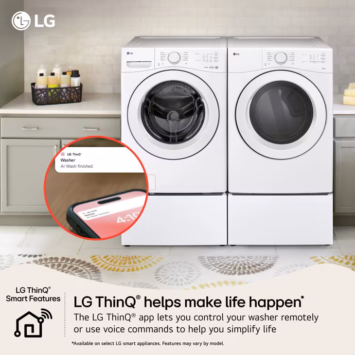 4.5 Cu. Ft. Ultra Large Capacity Smart Front Load Washer view 7