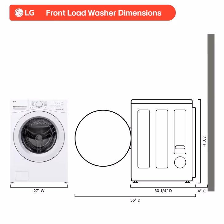 4.5 Cu. Ft. Ultra Large Capacity Smart Front Load Washer view 8