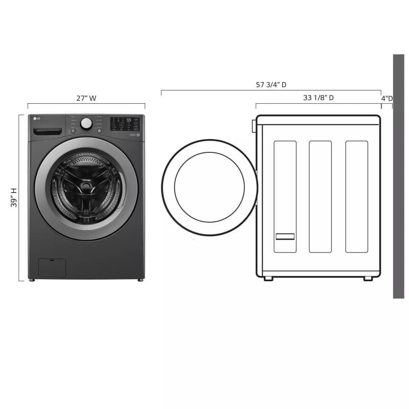 5.0 Cu. Ft. Mega Capacity Front Load Washer view 9