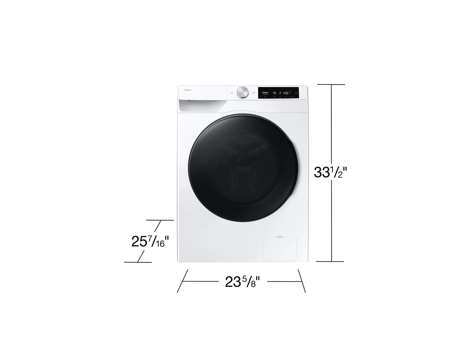 2.5 cu. ft. Smart Dial Front Load Washer 
with Super Speed Wash and Steam – White view 2