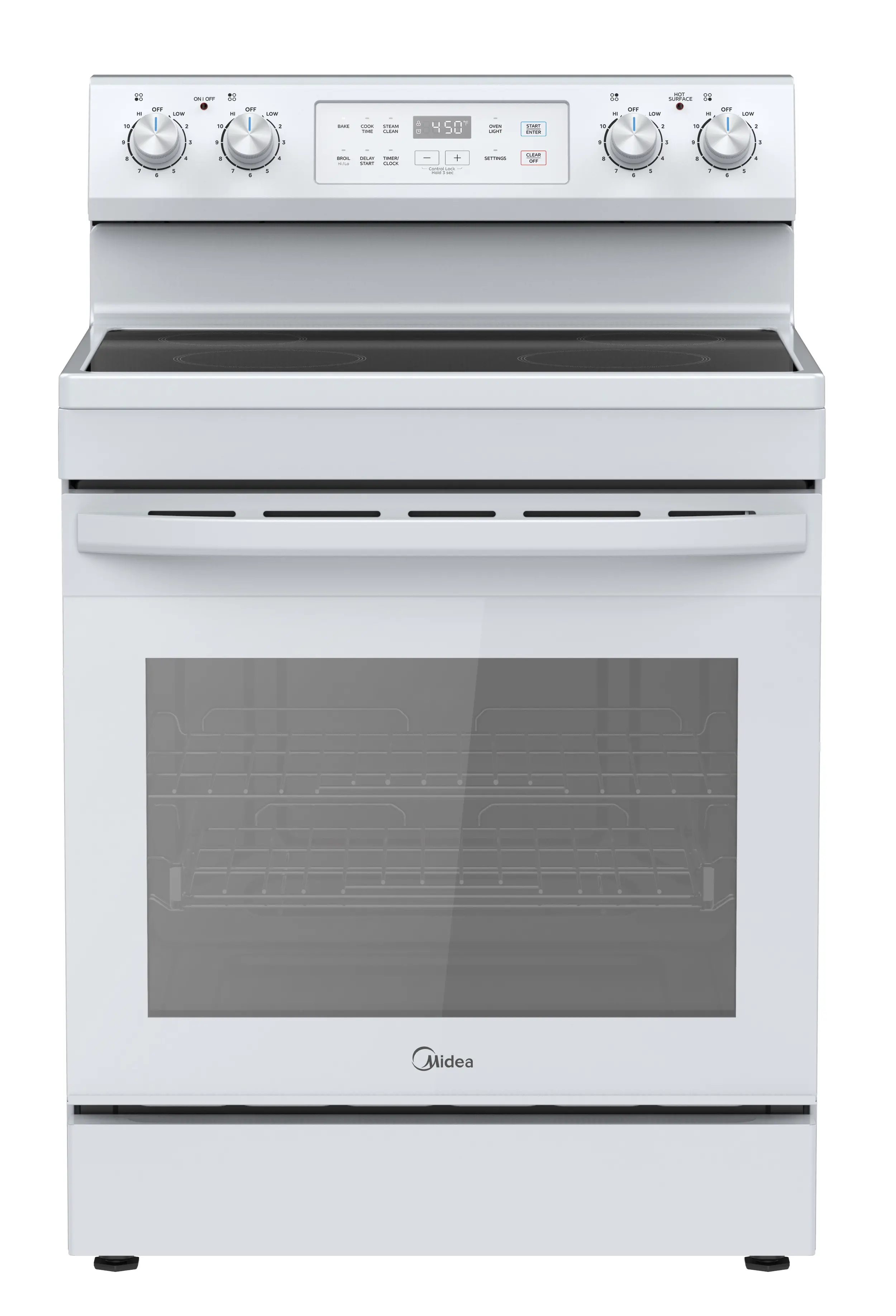 6.3 cu. ft. 4-Element Freestanding Electric Range with Steam Cleaning