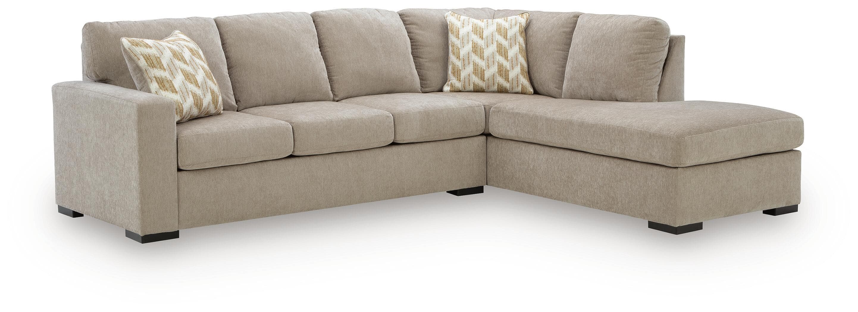 2-Piece Sleeper Sectional With RAF Corner Chaise · Stone