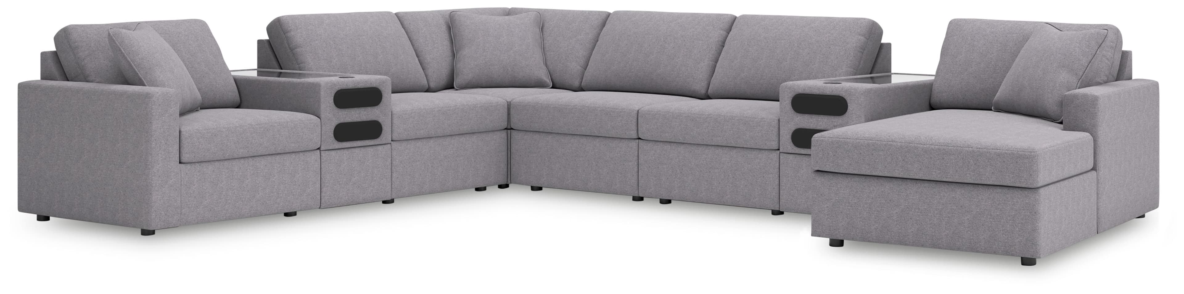 8-Piece Sectional With Audio System And Raf Corner Chaise