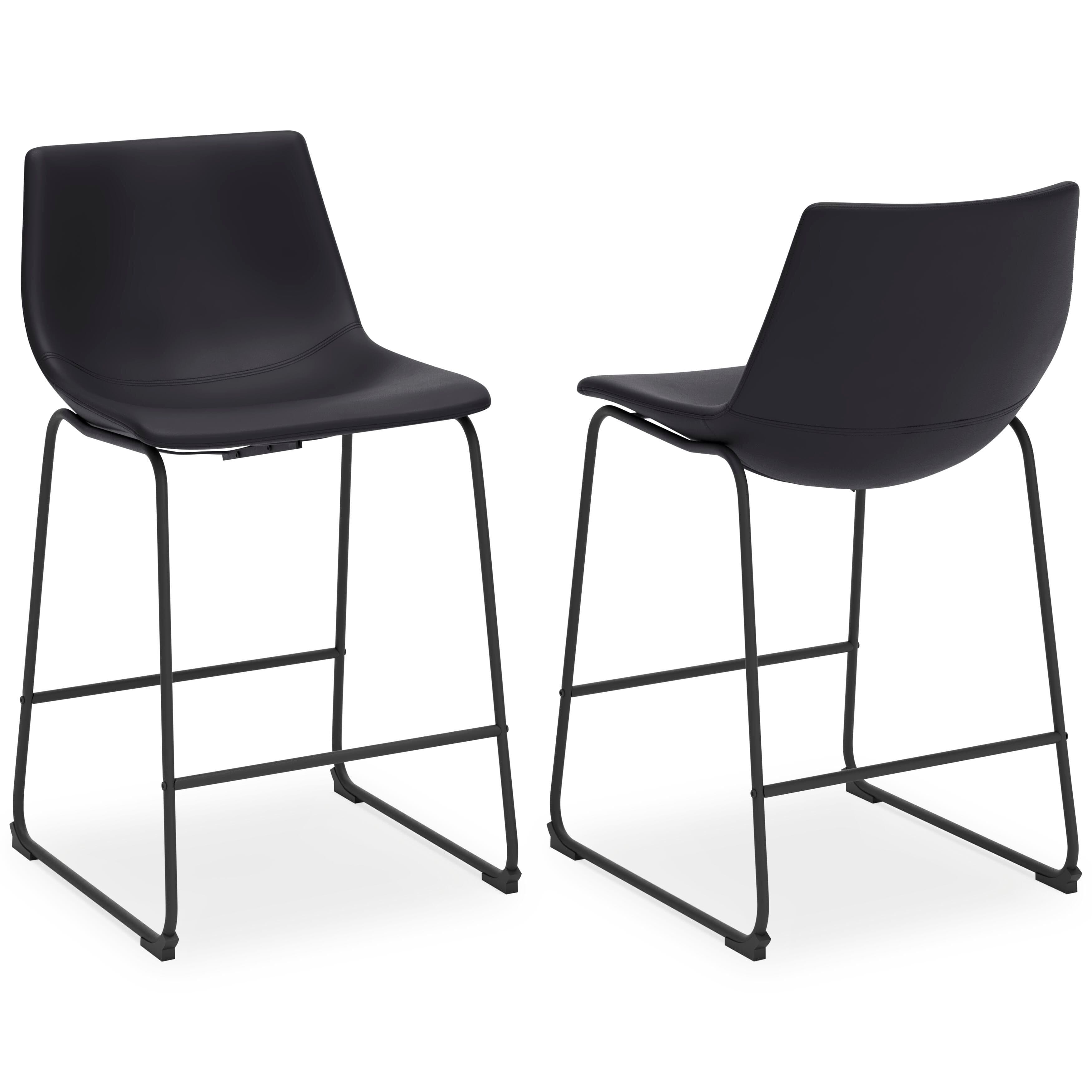 Upholstered Barstool (Set of 2) · Black