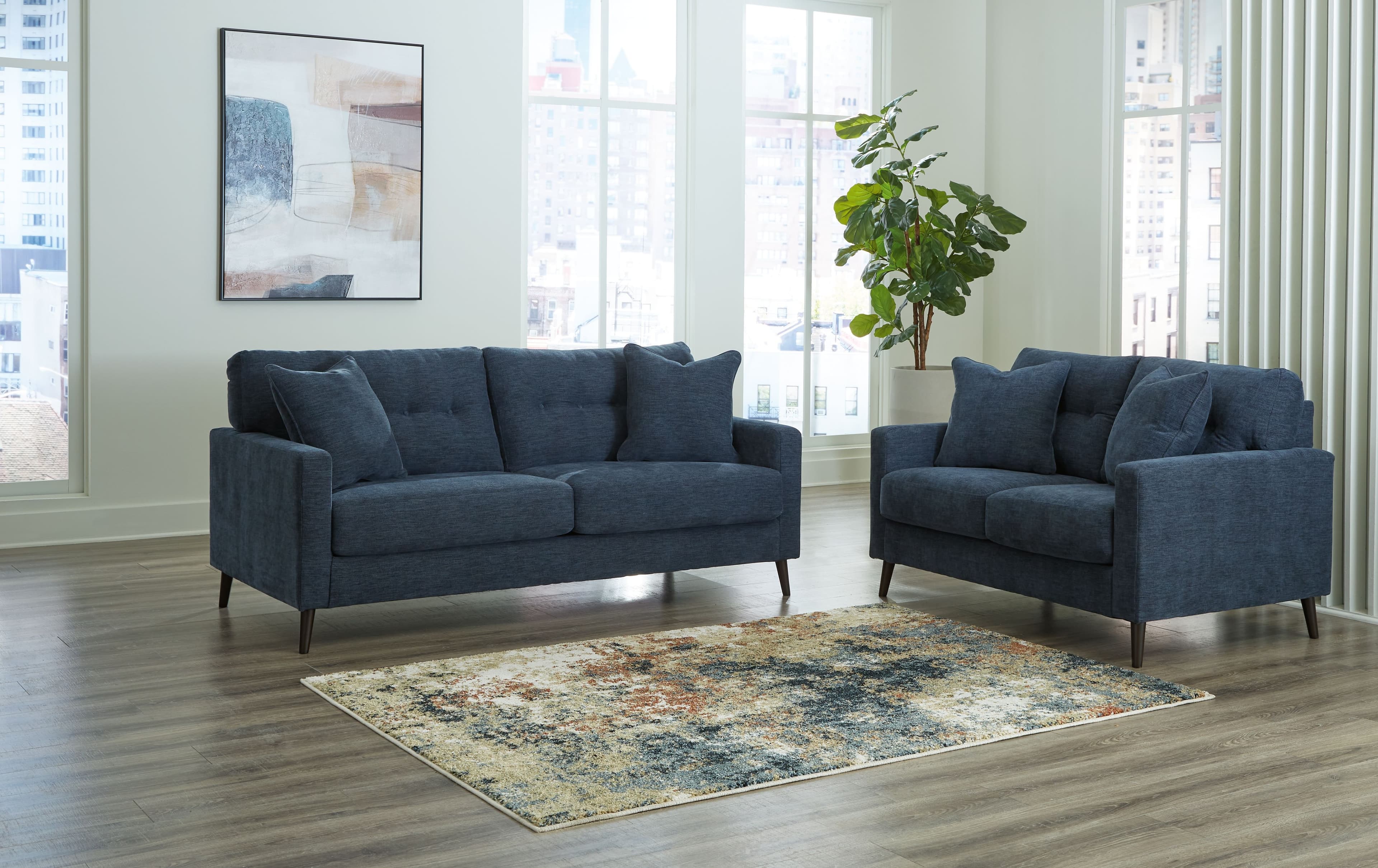 2 Pc. · Sofa, Loveseat · Navy